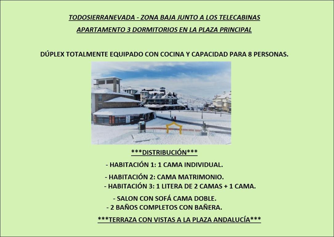 Ski & Snow Apartmentos By Todosierranevada - Plaza Principal Junto A Los Telecabinas Сиера Невада Екстериор снимка